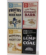 4 Duke Cannon Bars Coal Rudolph Pine Frothy Peppermint Big Ass Brick Soa... - $24.95