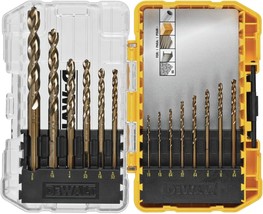 14-Piece Dewalt Cobalt Alloy Steel Pilot Point Drill Bit Set (Dwa1240). - $42.92