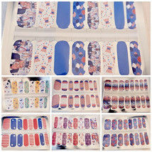 Nail Polish Strips 4th of July Independence Patriotic Red White Blue Nail Wraps - £3.82 GBP