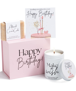 Happy Birthday Gift Box - Birthday Cake Candle &amp; Soap Basket Set, Cute C... - £30.45 GBP