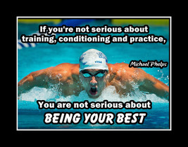 Phelps Inspirational Swimming Motivation Quote Poster Print Swimmer Wall Art - $22.99+