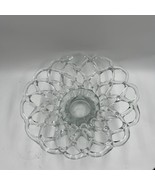 Large Murano Style Lattice Art Glass Web Centerpiece Bowl Hand Blown Glass - $95.77