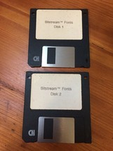 Lot of 2 Vintage 1990s Bitstream Fonts Macintosh Mac Floppy Disks Software - $24.99