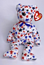 2003 Ty Beanie Baby &quot;Red, White &amp; Blue&quot; Retired Patriotic Bear BB14 - £7.82 GBP