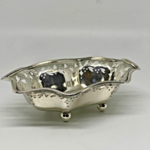 Antique Tiffany &amp; Co. Sterling Silver Nut Dish 925 Bowl Monogrammed Footed - £117.99 GBP