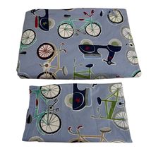 Pottery Barn Kids Scooter Twin Duvet Cover Pillow Sham Cotton Blue Red B... - $29.70