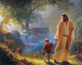 Jesus Christ With Little Child Walking In Nature 11X14 Photo - £12.57 GBP