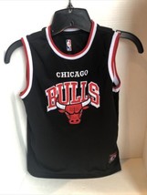 NBA Boy&#39;s CHICAGO BULLS Black Red Basketball Jersey, Size 10-12 - $137.18 MXN