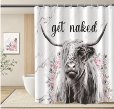 Rustic Farmhouse Shower Curtain Bathroom Decor Country Bathtub Cow Polyester 72&#39; - £20.77 GBP