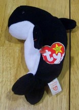 TY Beanie Baby WAVES THE WHALE 6&quot; Plush Stuffed Animal - £12.25 GBP