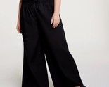 CALIA Women High Waisted Cover Up Swim Pant Plus Size 1X Pure Black Line... - $24.99
