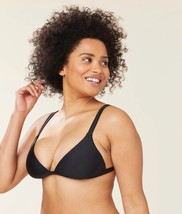 Andie Swim Women&#39;s Small The Caicos Bikini Top Black Adjustable Straps NWT - £14.54 GBP