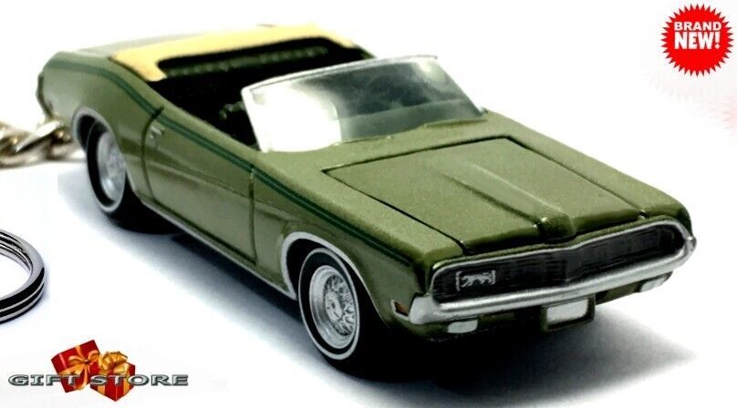 RARE KEYCHAIN 68~70 GREEN MERCURY COUGAR CONVERTIBLE CUSTOM Ltd GREAT GIFT - $38.98
