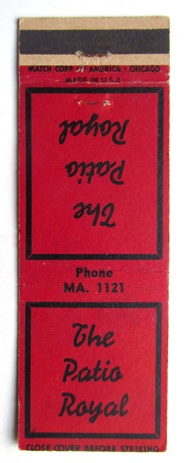 Primary image for The Patio Royal - New Orleans, Louisiana Restaurant 20 Strike Matchbook Cover LA