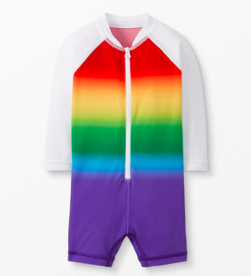 NWT HANNA ANDERSSON Rainbow Sunblock Rash Guard Suit Swimsuit Sz 2T - $21.11