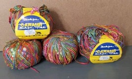 Filati Berteque FB Caraibi Ribbon Yarn Italy Nylon 4 Balls Partita Varig... - $37.21