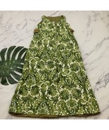 Whims Womens Vintage Jacquard Floral Maxi Dress Size M Olive Green 70s D... - $46.52