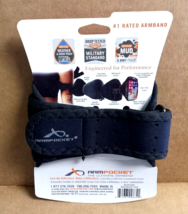Armpocket Racer Edge Armband - Medium Strap Length - Black and Sliver - NEW - $8.97