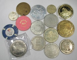 15 Vintage Gambling Casino Tokens All Different C2296 - £17.96 GBP