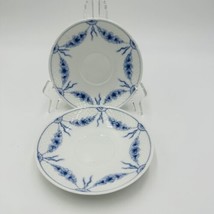 Bing and Grondahl Saucers Denmark Empire Blue Set Of 2 Porcelain Vintage... - $48.51