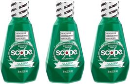 Scope Mouthwash Classic Original Mint 1.2 Oz Travel Size Pack of 3) - $18.80