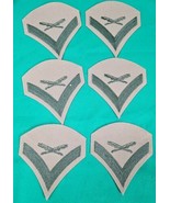 Vintage USMC Marine Corporal Crossed Rifles Khaki Green Chevron Patch Lo... - €18,51 EUR
