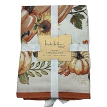 Nicole Miller Tablecloth Orange Fall Thanksgiving Pumpkins Farmhouse  60... - $730.51 MXN
