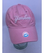 Vintage Twins Enterprise Women&#39;s New York Yankees Pink Hat Script Logo S... - £19.41 GBP