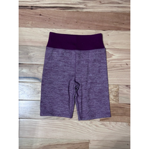 Z By Zella Biker Shorts Girls S Purple Space Dye Pull On Stretch Activew... - $14.95