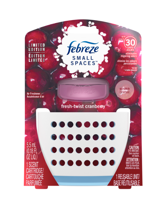 Febreze Small Spaces Limited Edition Air Freshener, Fresh-Twist Cranberry - $8.95