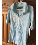 roxy girl short sleeve blue print shirt with small pocket on sleeve size... - £15.13 GBP