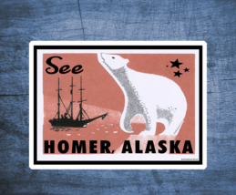 Homer Alaska Decal Sticker 4&quot; x 2.8&quot; Inside Pass Vintage Old Style 4&quot; - £3.94 GBP