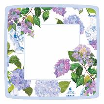 Caspari Hydrangeas and Porcelain Square Paper Salad &amp; Dessert Plates - 8 Count - £8.15 GBP