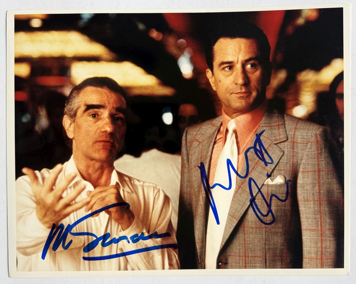 Martin Scorsese &amp; Robert De Niro Autographed &quot;Casino&quot; Glossy 8x10 Photo - $348.58 CAD