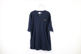 Vtg 90s Mens XL Faded Baggy Ribbed Knit University of Michigan Henley T-Shirt - £32.11 GBP