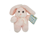 VINTAGE JERRY ELSNER PINK BUNNY RABBIT RATTLE BUNNIES STUFFED ANIMAL PLU... - $28.50