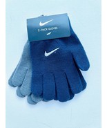 Nike Set of 2 Boy&#39;s Knit Gloves Navy / Grey - $94.32 CAD