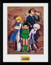 Abystyle Hunter X Hunter Map Framed Poster, 12&quot; X 16&quot;, With Gon,, Or Other Room. - £36.50 GBP