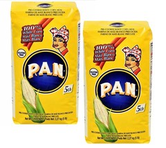 2 Packs  HARINA PAN 5 Lb Pack! VENEZUELA RICAS AREPAS WHITE CORN MEAL FLOUR - £23.83 GBP