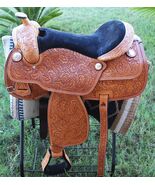 18&quot; Horse Western Barrel Show Pleasure LEATHER SADDLE Bridle  50DBC1 - €506,34 EUR