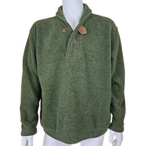 Orvis Sherpa Fleece Mountain Pullover Jacket Mens L Green Vintage Made I... - $43.10