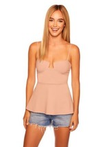 Susana Monaco Flared Angled Wire String Top In Brioche $128 Sz XL, NWT! - $39.59