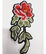 Flower With Leaves Beautiful Sew-On Patch Great Way to Personalize Accessories - £6.52 GBP