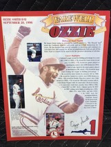 Ozzie Smith Day St Louis Cardinals Farewell Sga 9/28/96 8.5x11 Color Photo Card - £9.49 GBP