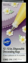 Wilton Decorating Bags Disposable 12 Sacks 12&quot; Patisserie Cakes + Cookies Pastry - £4.44 GBP