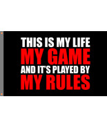 My GAME My RULES Outdoor Living sport Flag 90x150cm 3x5ft Decor Best Banner - €11,64 EUR