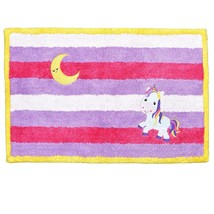 Hand Tufted Unicorn Bedroom Or Bathroom Rug - 30X20 In; 100% Cotton Kids Bathroo - $33.99