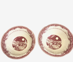 2 Johnson Brothers Twas The Night Cereal Salad Bowls 6 in Scalloped Edge - £17.44 GBP
