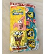 Boy&#39;s Underwear Spongebob Briefs Size 4 Squarepants Patrick Cotton 5 Pai... - £12.77 GBP