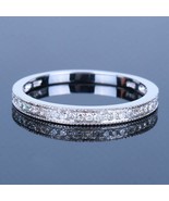 14k White Gold 0.70Ct White Moissanite Wedding Band Anniversary Ring in ... - £197.20 GBP